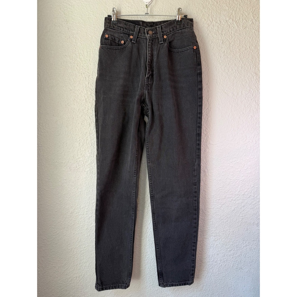 Vintage‎ 1995 Levis 512 Slim Fit Tapered Leg Jeans High Rise Washed Black USA